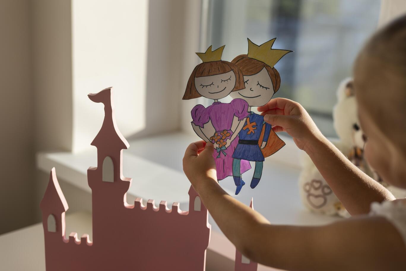Student drawing creative cartoon characters